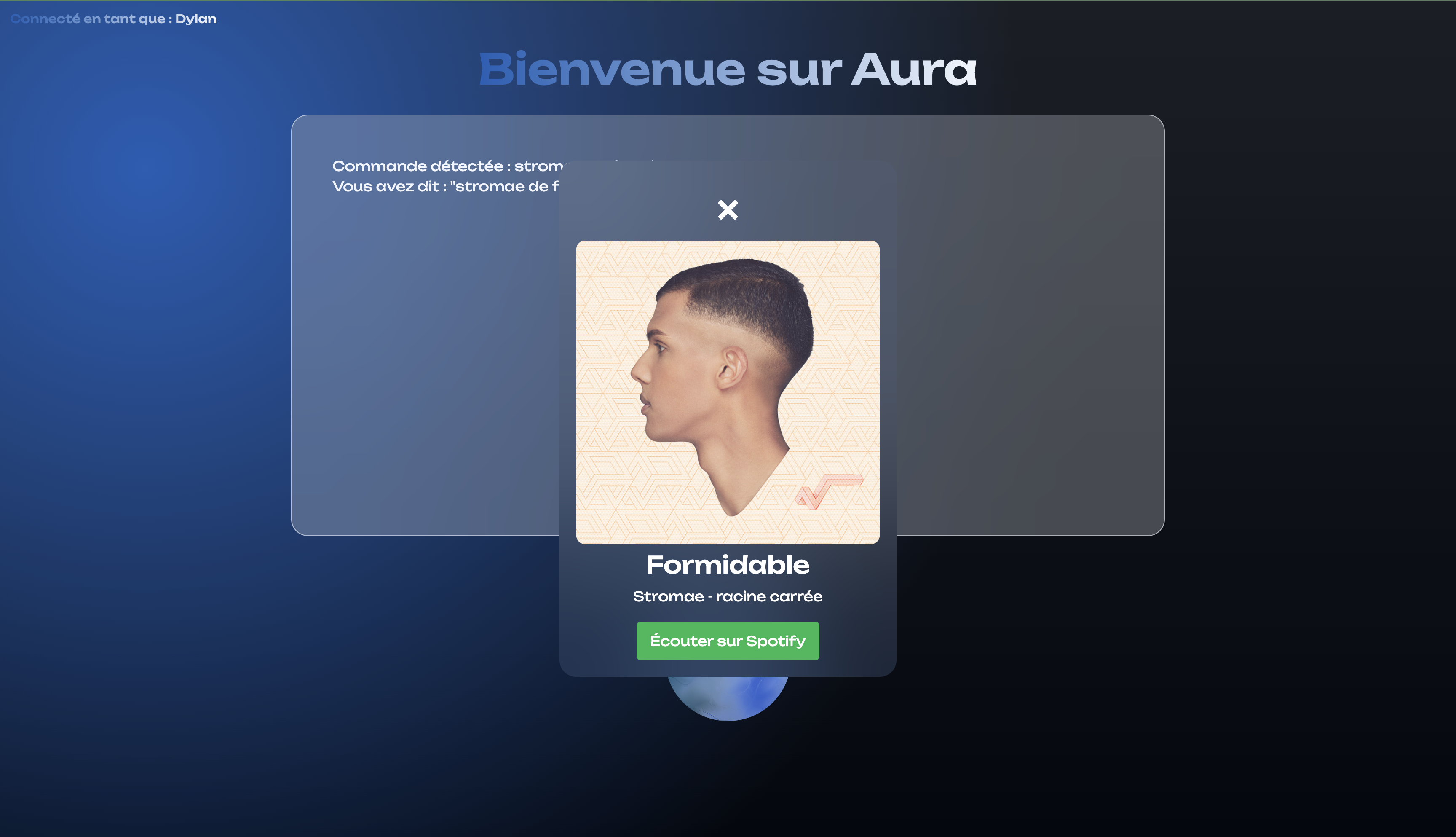 Aura, assistant vocal, Node.js, reconnaissance vocale, API tierces, intelligence artificielle, hackathon Ynov, prototype