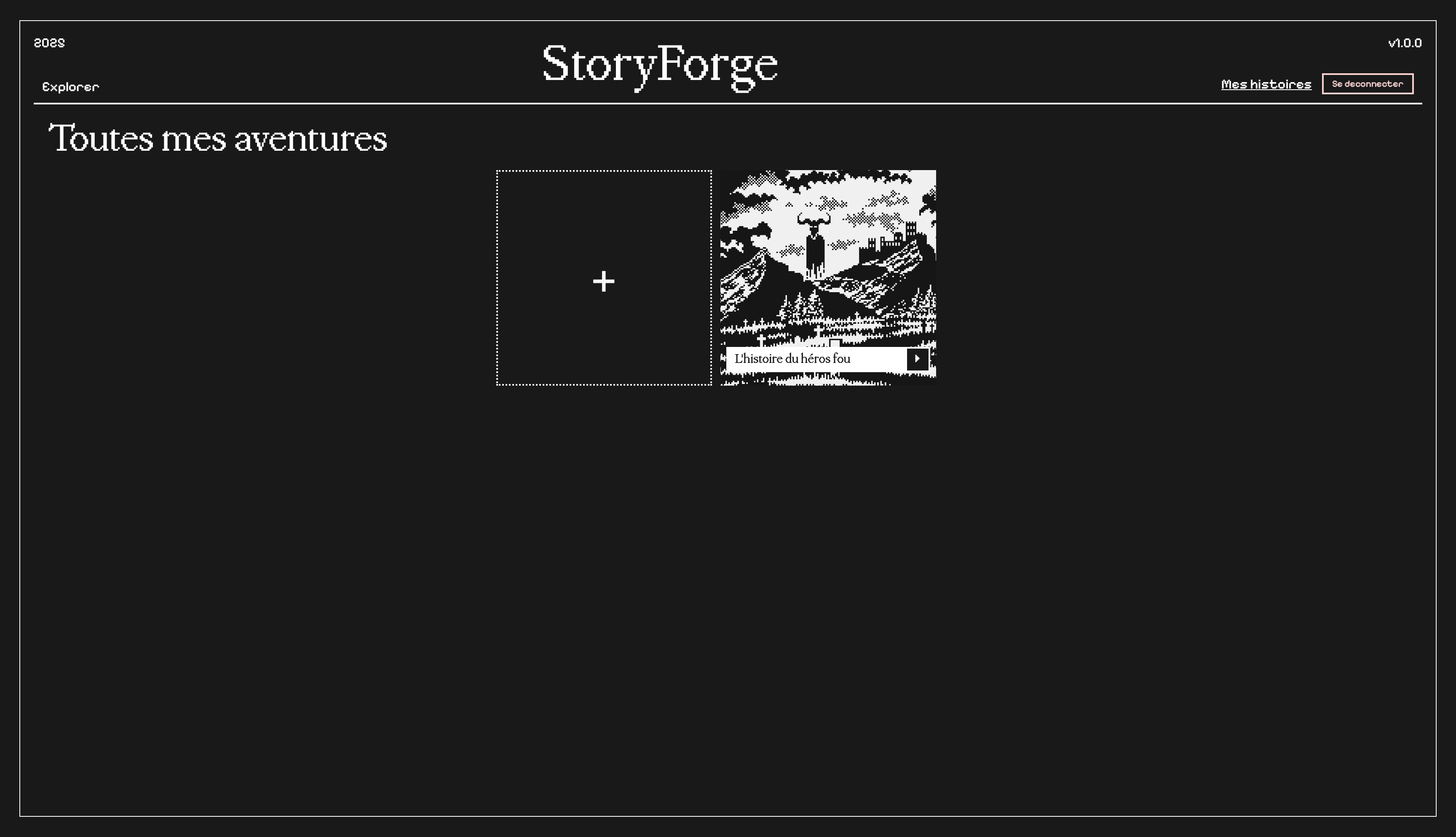 Storyforge, application web, histoires interactives, Angular, .NET, API REST, narration dynamique, livre dont vous êtes le héros