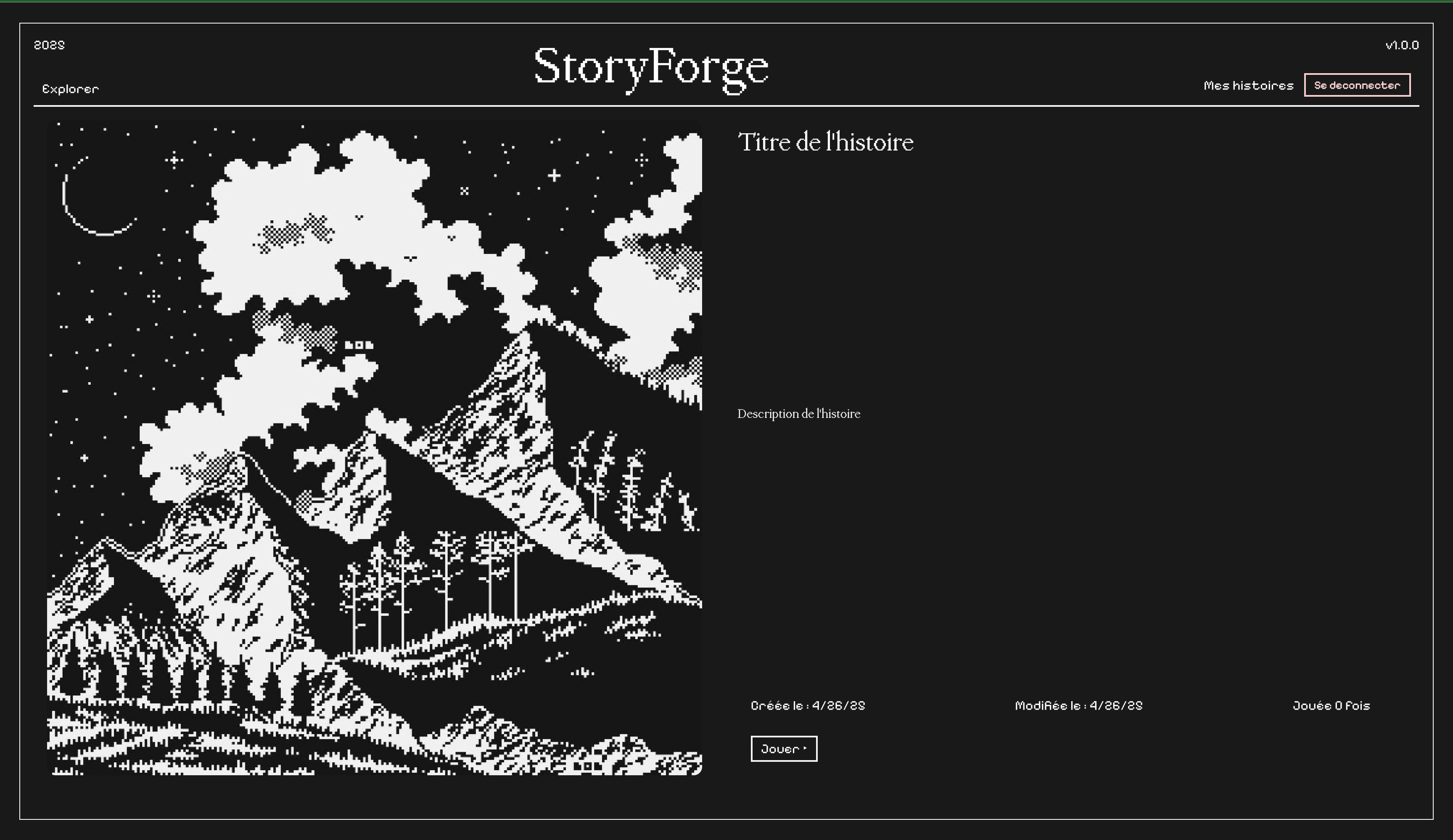 Storyforge, application web, histoires interactives, Angular, .NET, API REST, narration dynamique, livre dont vous êtes le héros